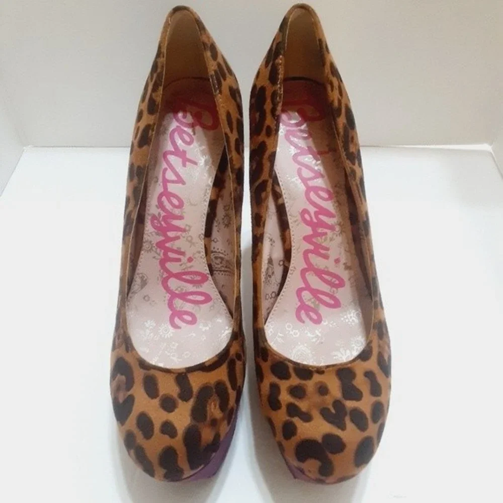 Betseyville By Betsey Johnson Leopard Platform Stiletto Heels US 9.5 Sexy High